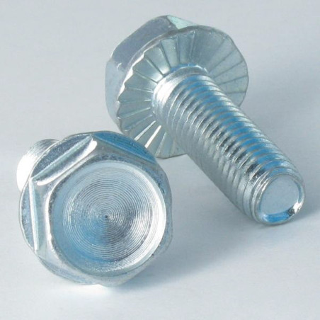 1 x Self Tapping Screw Hexagonal Head Flange With Serration M10X40 Zinc Plated