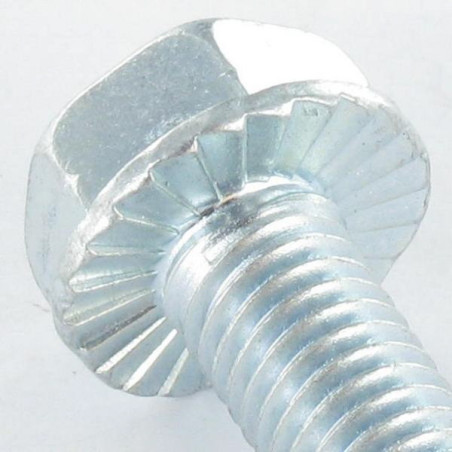 1 x Self Tapping Screw Hexagonal Head Flange With Serration M10X30 Zinc Plated