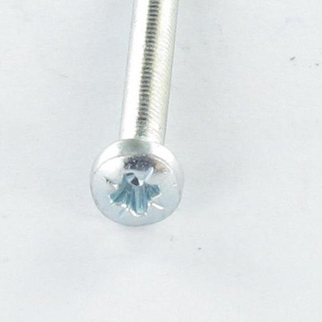 1 x Self Tapping Screw wide domed head M6X16 Pozi PZ3 Zinc Plated