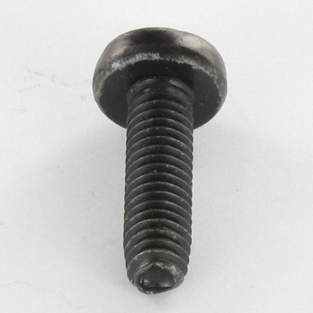 1 x Self Tapping Screw wide domed head M3X10 Pozi PZ1 Black Zinc Plated micro screw
