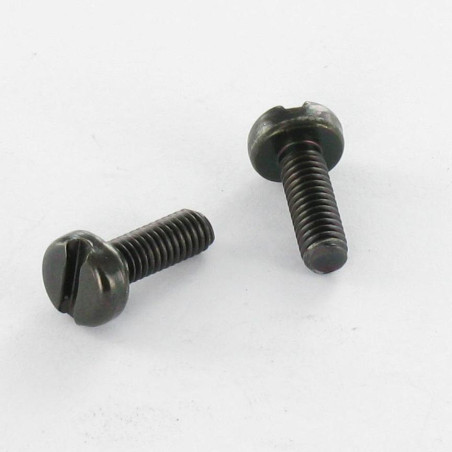 1 x Machine Screw Large Pan Head Slotted M4X12 Black Zinc Plated