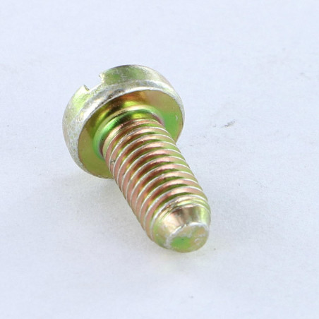 1 x Machine Screw Large Pan Head Slotted M5X12 BP Yellow Zinc