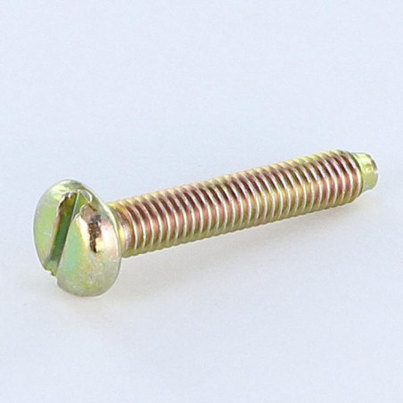 1 x Machine Screw Large Pan Head Slotted M6X35 BP Yellow Zinc
