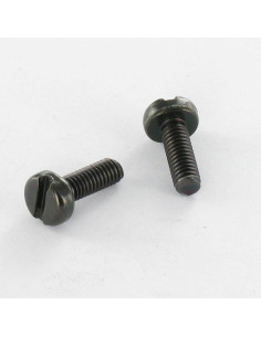 Machine Screw Large Pan Head Slotted M6X40 Black Zinc Plated