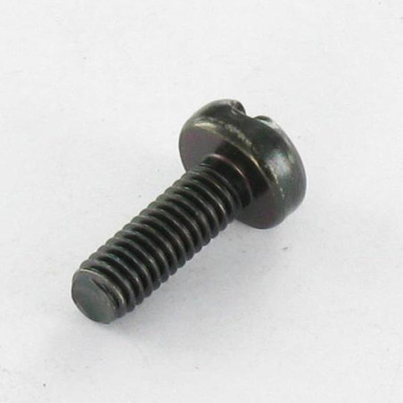 1 x Machine Screw Large Pan Head Slotted M6X40 Black Zinc Plated