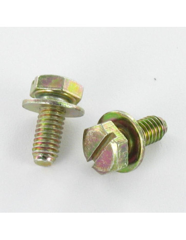 1 x Machine Screw Hex Head Slotted M4X10 With...