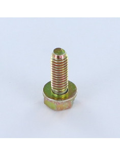 Machine Screw Hex Head Slotted M6X18 With Washer Yellow Zinc 2