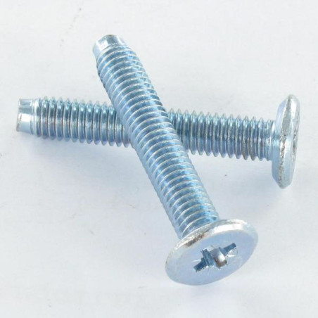 1 x Machine Screw flat Pozi M6X20 Point Truncated Zinc Plated