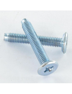 Machine Screw flat Pozi M6X35 Point Truncated Zinc Plated