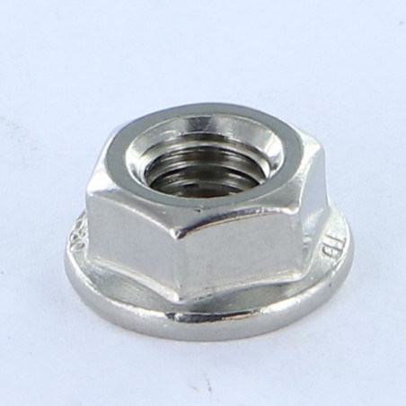 1 x Nut Hexagon Stainless Steel A2 Flanche Without Serration M8
