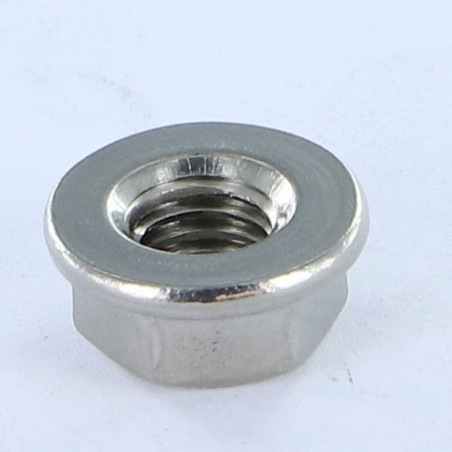1 x Hexagonal nut Stainless Steel A2 Flanche Without Serration M8