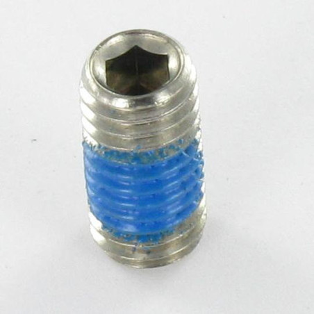 1 x Machine Screw Stainless Steel A2 Socket Head Hexagon Recess Hexagon Socket 3 M6X8 Flat Point + Patch Nylon