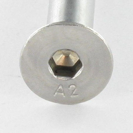 1 x Machine Screw Stainless Steel A2 Flat Head Hexagon Recess Hexagon Socket 3 M5X50 Full Thread