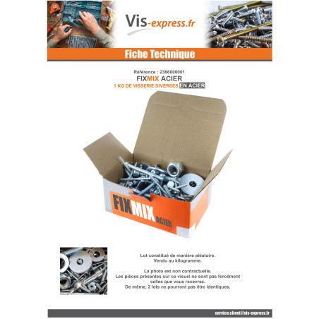 1 x Kilogram Of SCREWS VARIOUS In Steel FIXMIX
