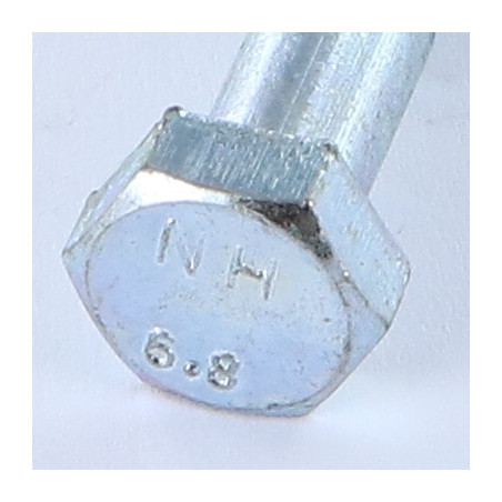 1 x Bolt Partial Thread Hexagonal Head M8X40 Class 6.8 Zinc Plated Patch Nylon