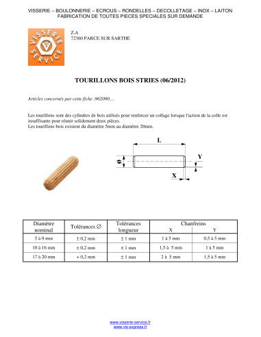 1 x Dowels Wood STRIRES 8X35