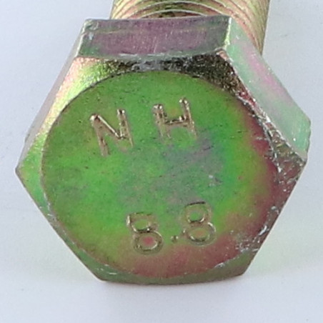 1 x Bolt Partial Thread Hexagonal Head M20X65 Class 8.8 Yellow Zinc