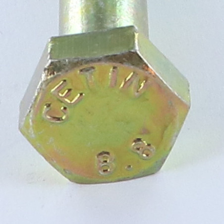 1 x Bolt Partial Thread Hexagonal Head M10X100 Class 8.8 Yellow Zinc