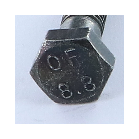 1 x Bolt Partial Thread Hexagonal Head M8X40 Class 8.8 Black Zinc Plated