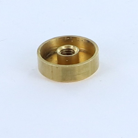 1 x Cover Cap Flat Brass 15 Inner Thread M4 (Blind Hole)