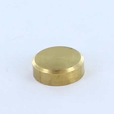 1 x Cover Cap Flat Brass 15 Inner Thread M4 (Blind Hole)