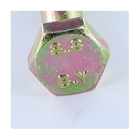 1 x Bolt Partial Thread Hexagonal Head M10X40 Class 8.8 Yellow Zinc