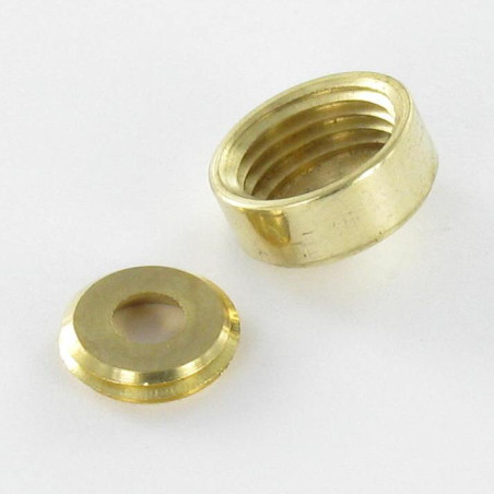 1 x Conical rosette or screw cover (1 rosette and 1 screw recess) Brass Diameter 25 Linch Pin Screw M8