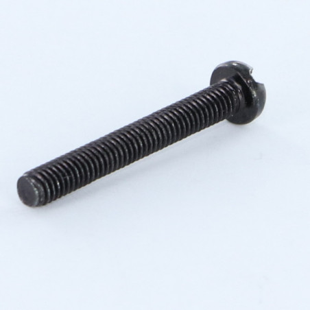 1 x Machine Screw Pan Head Slotted M3X25 Black Zinc Plated micro screw