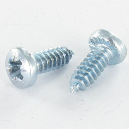 1 x Screw For Plastic wide domed head Pozi With Serration 4.3X12 Self Drilling Thread 30 Zinc Plated