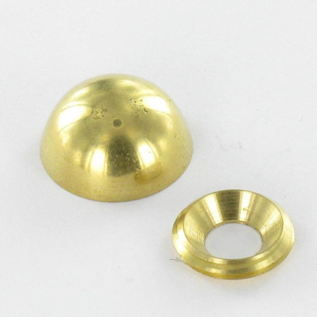 1 x Round rosette or screw cover (1 rosette and 1 screw recess) Brass Diameter 15 Linch Pin Screw M5