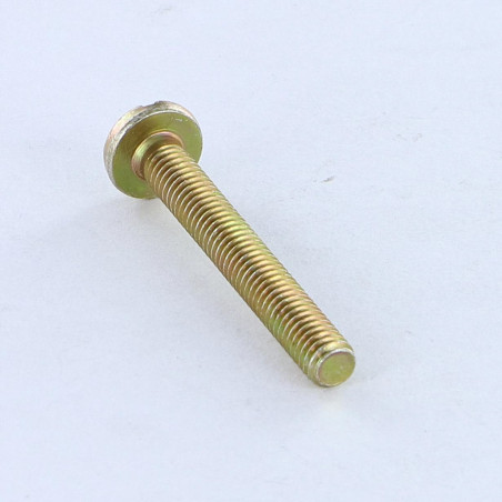 1 x Machine Screw Large Pan Head Slotted M3X25 Yellow Zinc micro screw