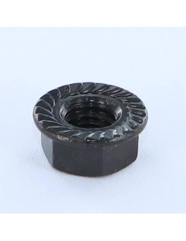 1 x Flange nut With Serration M12 Black Zinc...
