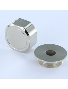 Cover Cap Square EDGE Round 22 Brass AGED