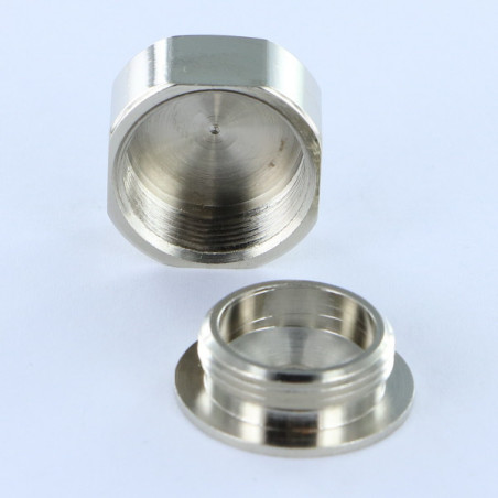 1 x Cover Cap Square EDGE Round 22 Brass AGED