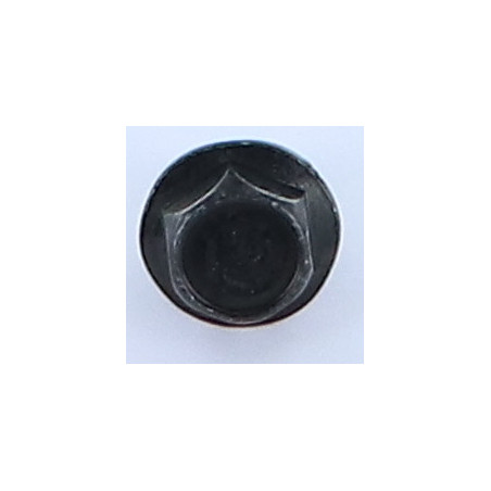 1 x Machine Screw Hexagonal Head M6X12 Flanche Without Serration BP Black Zinc Plated