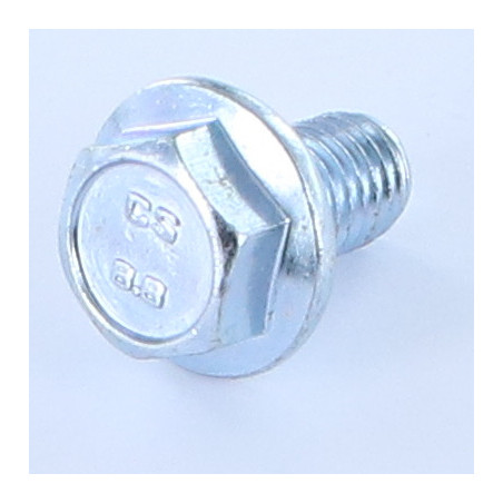 1 x Machine Screw Hexagonal Head M12X40 Flange With Serration Zinc Plated