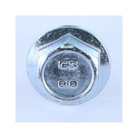 1 x Machine Screw Hexagonal Head M12X40 Flange With Serration Zinc Plated