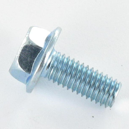 1 x Machine Screw Hexagonal Head M6X20 Flanche Without Serration Zinc Plated