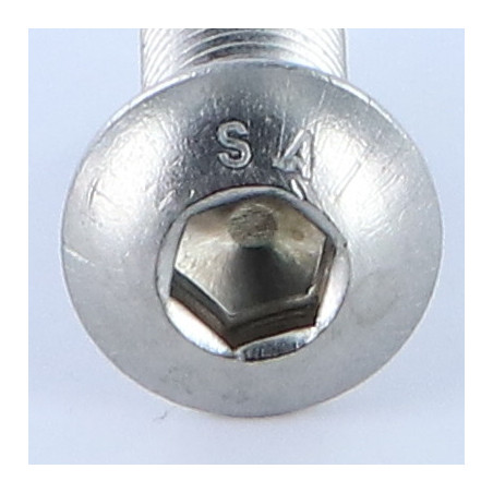 1 x Machine Screw Hex Socket Pan Head Cap M10X20 Full Thread Hexagon Socket 6 Stainless Steel A4