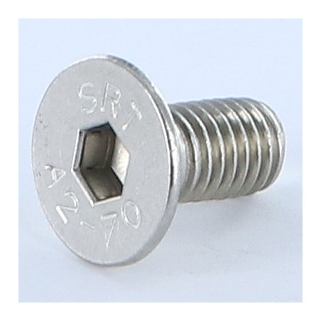 1 x Machine Screw Stainless Steel A2 Flat Head Hexagon Recess Hexagon Socket 4 M6X12 Full Thread