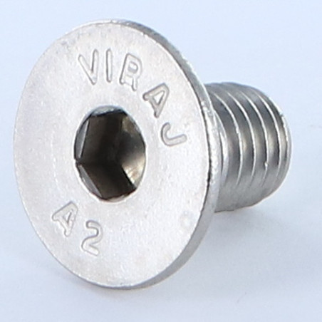 1 x Machine Screw Stainless Steel A2 Flat Head Hexagon Recess Hexagon Socket 6 M10X20 Full Thread