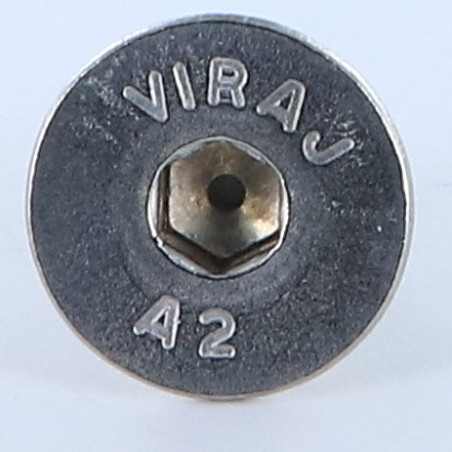 1 x Machine Screw Stainless Steel A2 Flat Head Hexagon Recess Hexagon Socket 6 M10X20 Full Thread