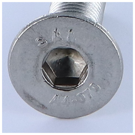 1 x Machine Screw Flat Head Hexagon Recess Hexagon Socket 8 M12X25 Full Thread Stainless Steel A4