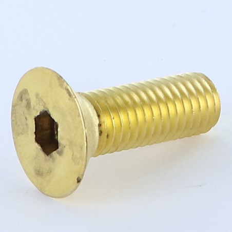 1 x Machine Screw Brass Hexagon Socket 6 Flat Head Hexagon Recess M10X30