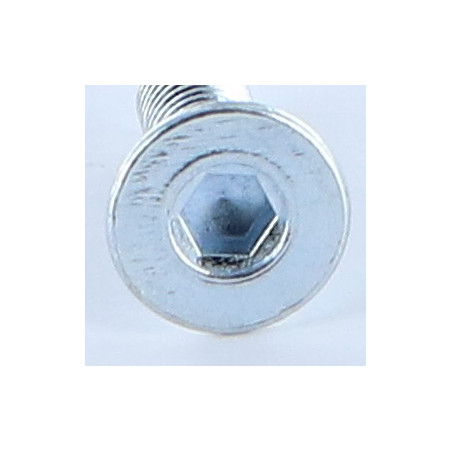 1 x Machine Screw Flat Head Hexagon Recess M6X20 Hexagon Socket 4 Zinc Plated