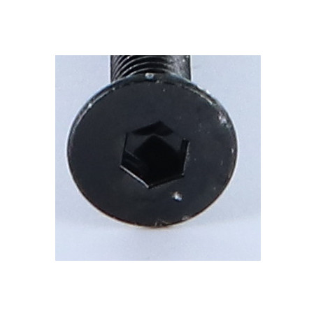 1 x Machine Screw Flat Head Hexagon Recess M6X55 Hexagon Socket 4 Black Zinc Plated
