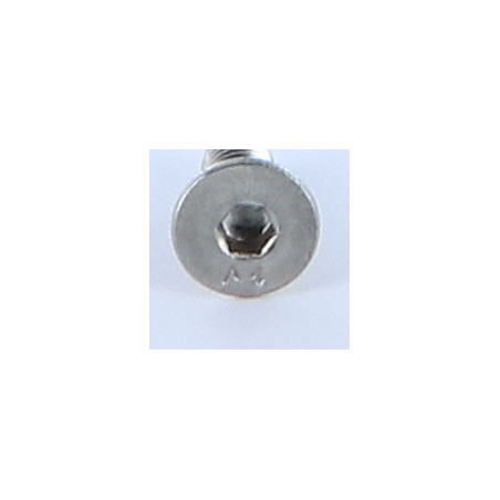 1 x Machine Screw Flat Head Hexagon Recess Hexagon Socket 2.5 M4X16 Full Thread Stainless Steel A4