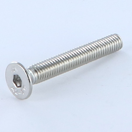 1 x Machine Screw Stainless Steel A2 Flat Head Hexagon Recess Hexagon Socket 2.5 M4X25 Full Thread