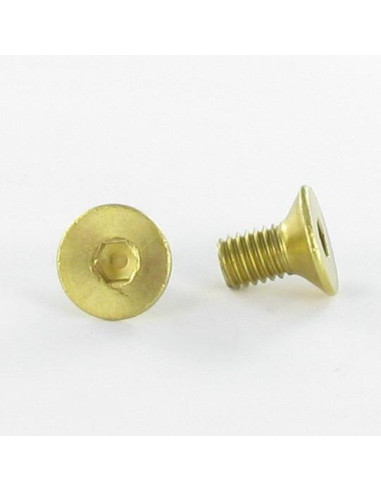1 x Machine Screw Brass Hexagon Socket 4 Flat...