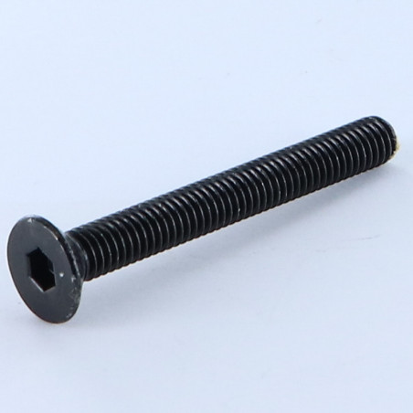1 x Machine Screw Flat Head Hexagon Recess M6X50 Thread Length: 50 Hexagon Socket 4 Black Zinc Plated